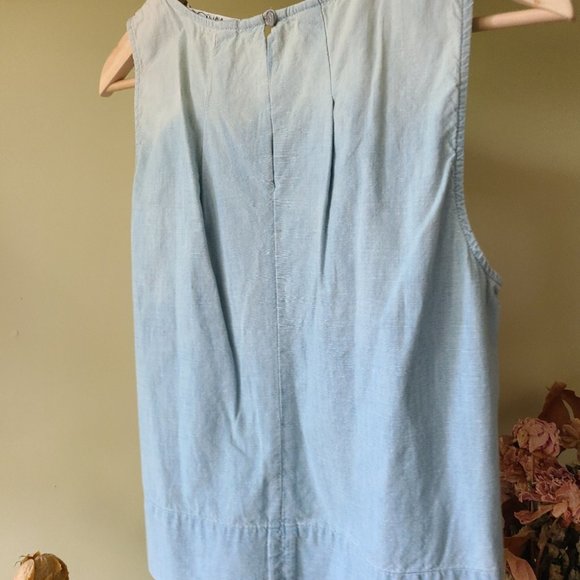 J Brand Cotton Chambray Denim Sleeveless Top - Picture 3 of 6